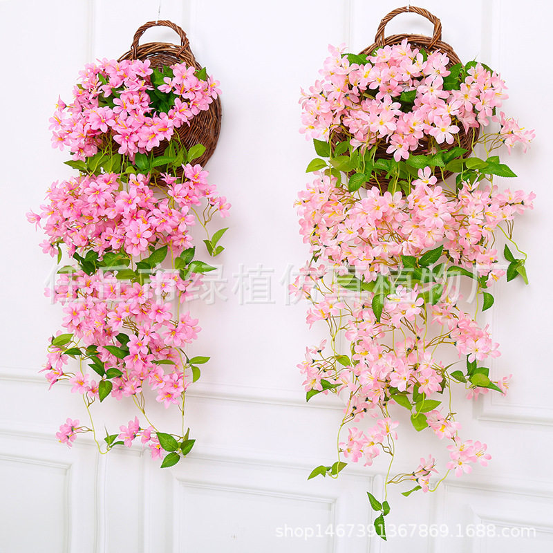 迎春花仿真花壁墙壁挂花