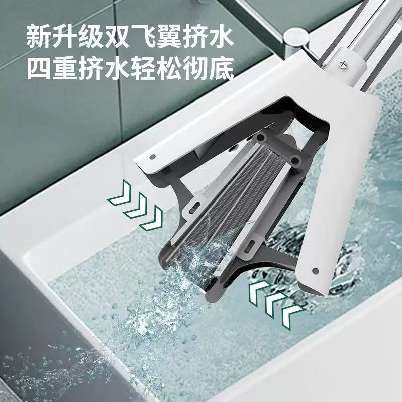 海绵拖把家用吸水地拖对