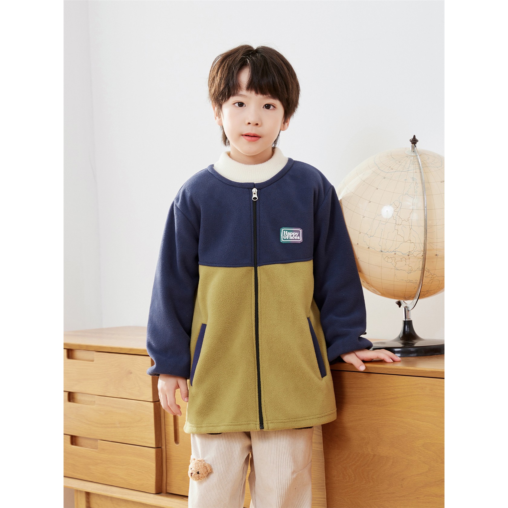 儿童罩衣加绒宝宝校服外