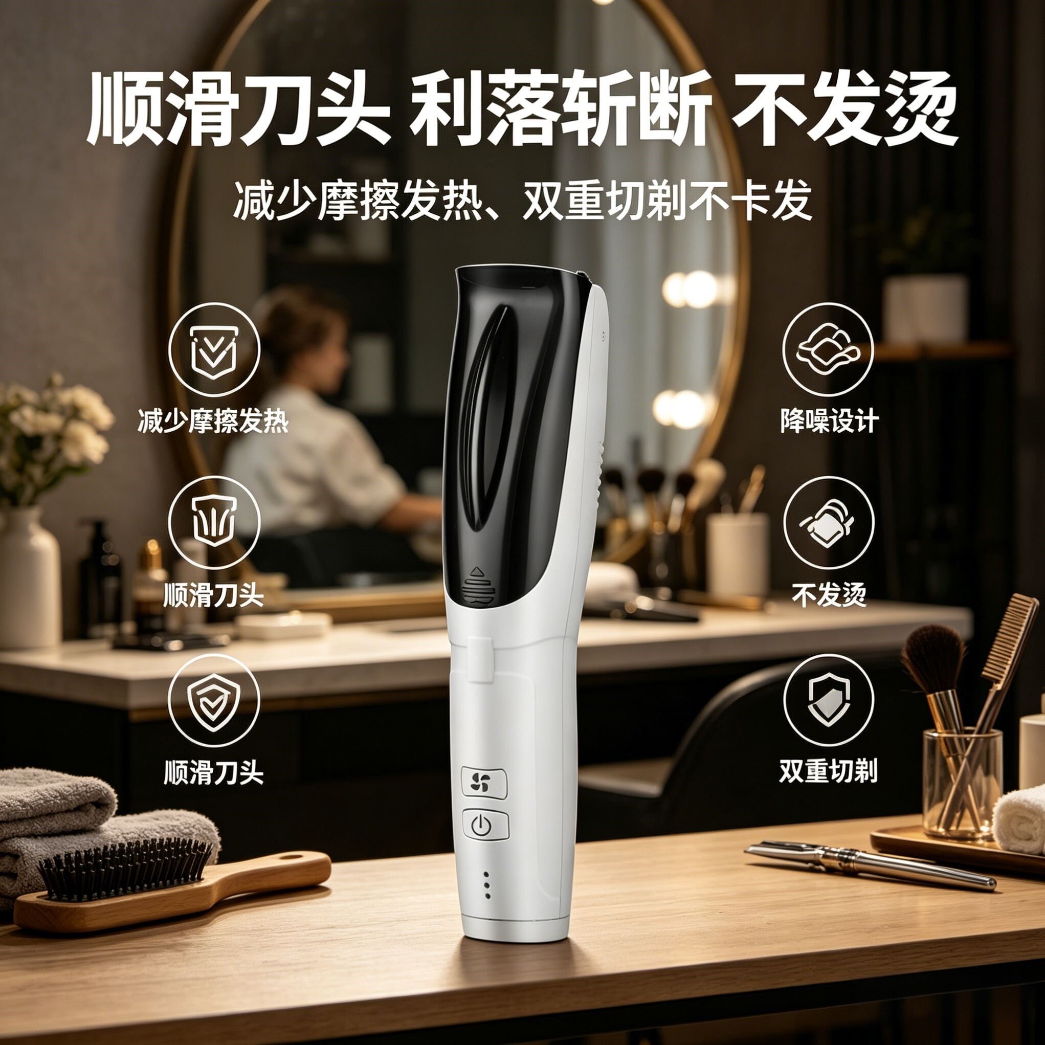 成人婴儿理发器自动吸发低音儿童宝宝剃头神器电推子剪新生家用