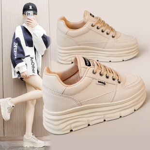 板鞋女款加绒板鞋2026新款纯色内增高厚底耐磨百搭透气鞋子女鞋