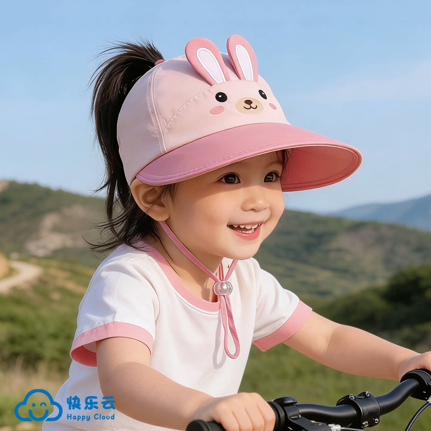 儿童遮阳帽夏季防晒大檐空顶帽萌图片