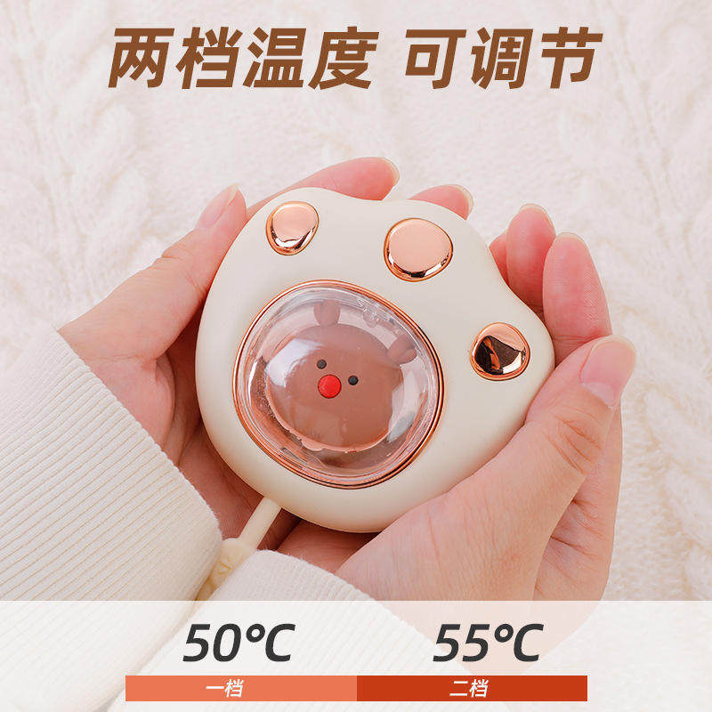 抖音同款便携防爆猫爪暖手宝冬季萌宠迷你电暖手宝 USB充电暖手宝