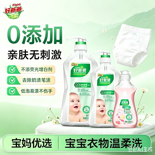立白好爸爸亲肤手洗洗衣露正品