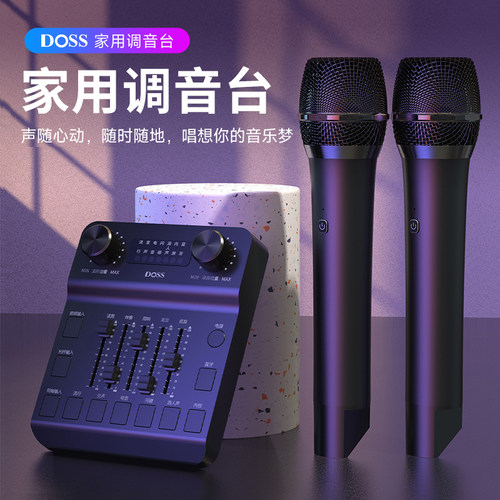 DOSS/德士 蓝牙音箱家用K歌神器调音台电视投影手机秒变KTV