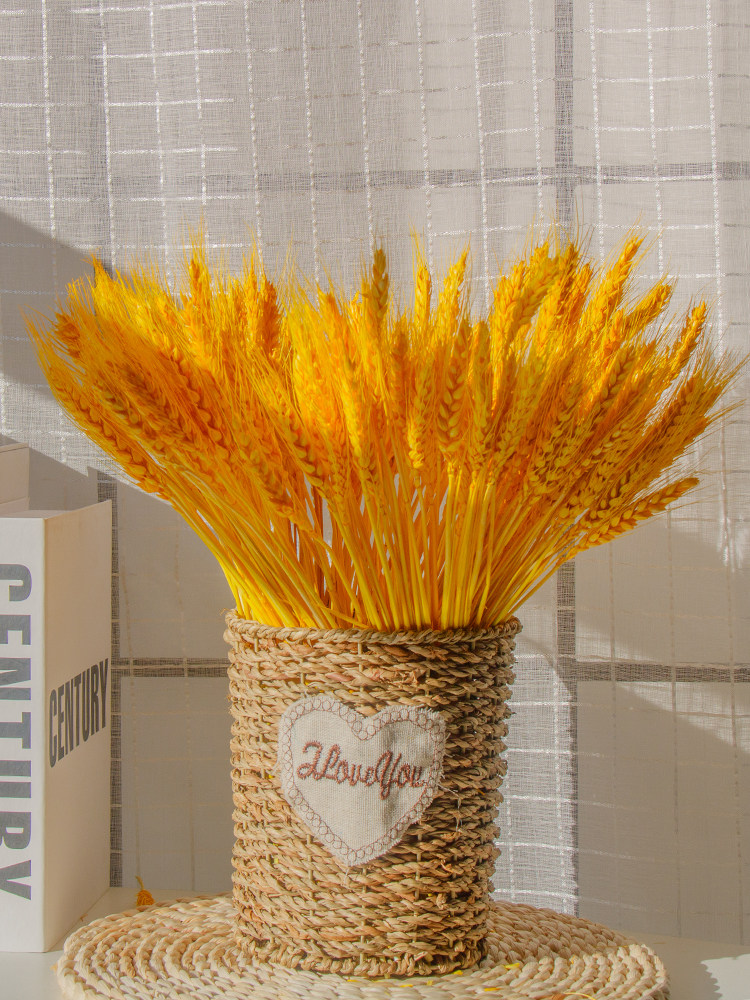 大麦摆件成品干花花束客厅摆设2021新款家餐桌金麦穗桌花摆花