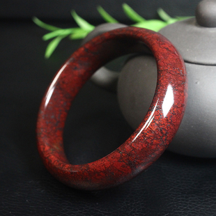 正品鸡血石手镯桂林鸡血玉镯女款纯天然红玉石A货带证书