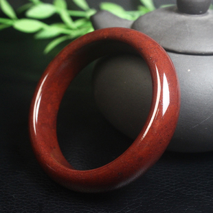 正品鸡血石手镯桂林鸡血玉镯大红袍纯天然A货带证书红色玉手镯女