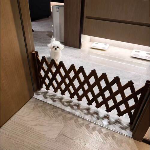 宠物围栏狗笼隔断拦狗栅栏阳台隔离门可伸缩栅栏门挡狗挡猫兔护栏