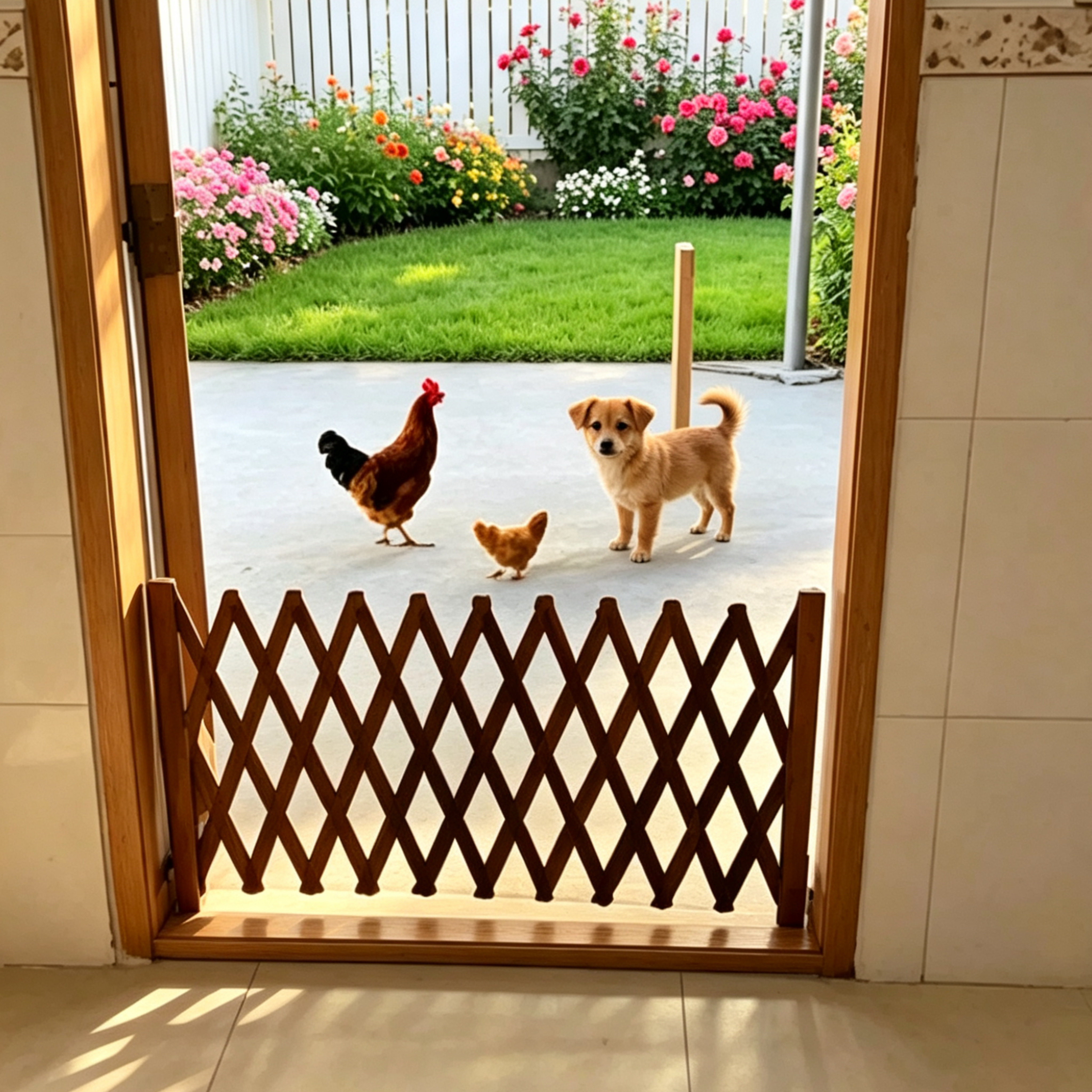 宠物围栏狗栅栏室内家用鸡兔楼梯防护栏阻拦门防猫隔离门护栏围挡