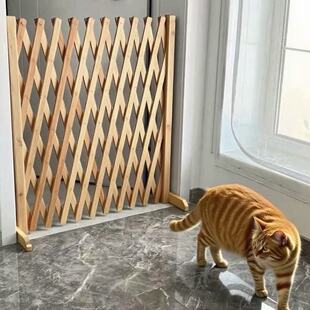 宠物围栏狗笼隔断拦狗栅栏阳台隔离门可伸缩栅栏门挡狗挡猫兔护栏