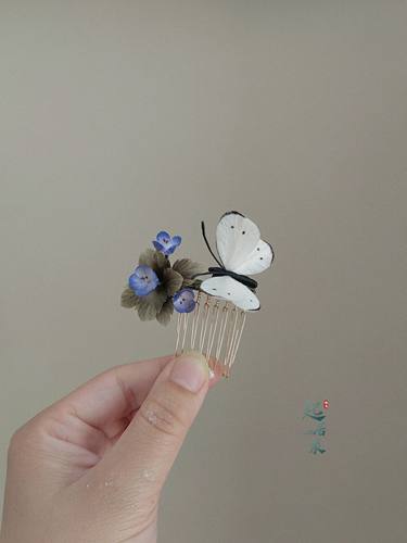 双股木簪古风檀木手工绒花簪子女马面裙新中式旗袍茶服发饰配