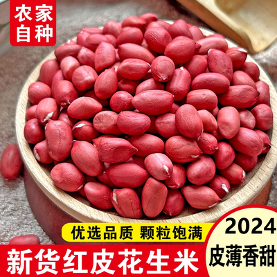 新货特价新货红皮花生米农家特产