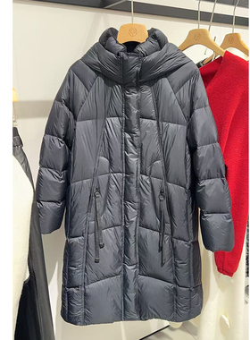 ROSEALYSSA若诗莉莎2025年冬新拼绒长款羽绒服R5404-1201-1999