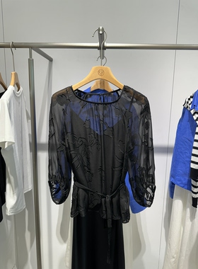 Rose Alyssa 2026夏新女桑蚕丝系带衬衫R6201-0507-999