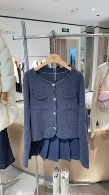 ROSEALYSSA若诗莉莎2026年新款女春季圆领针织衫R6101-1312-699