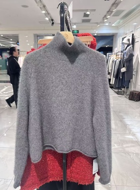 ROSEALYSSA若诗莉莎2024冬新款女高领毛衣针织衫R4405-1306-1499