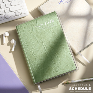 小红书推荐2026日程本计划表新款定制笔记本子透书衣工作日志日记本日历记事本自律打卡效率手册时间管理手账