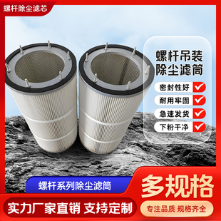 东丽覆膜滤筒 工业集尘粉尘 除尘滤芯六螺杆四螺杆三螺杆吊装 滤筒