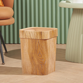 新中式 复古仿木纹垃圾桶家用创意客厅厨房卫生间纸篓塑料无盖大号