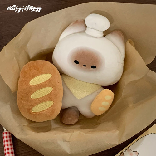 酷乐潮玩馒头猫天使钥匙扣