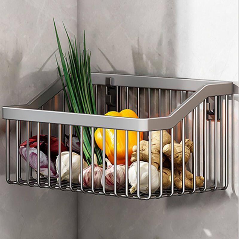 免打孔厨房蔬菜置物架收纳筐墙上沥水架调味料葱姜蒜壁挂架储物篮,厨房/烹饪用具,果蔬置物架/篮/框,淘宝优惠券,粉丝福利购,淘宝优惠卷