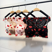 Sexy纯欲风蕾丝性感内衣女BC杯聚拢钢圈托胸罩欧美烫钻文胸套装 女