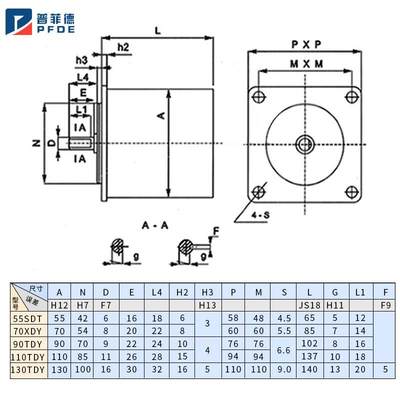 捷飞55TCT/7090/130 10TDY115-1 90T/Y4 永磁低1速220VD同步电动