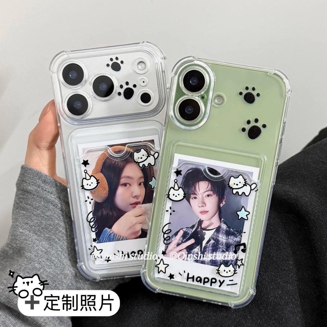 勤仕 可爱小猫相框卡包适用苹果17promax手机壳iPhone16定制DIY打印放照片15情侣14小卡套13透明防摔软硅胶女,3C数码配件,手机保护套/壳,淘宝优惠券,粉丝福利购,淘宝优惠卷