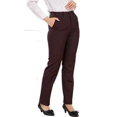 咖啡色裤子招商银行女式西裤招行