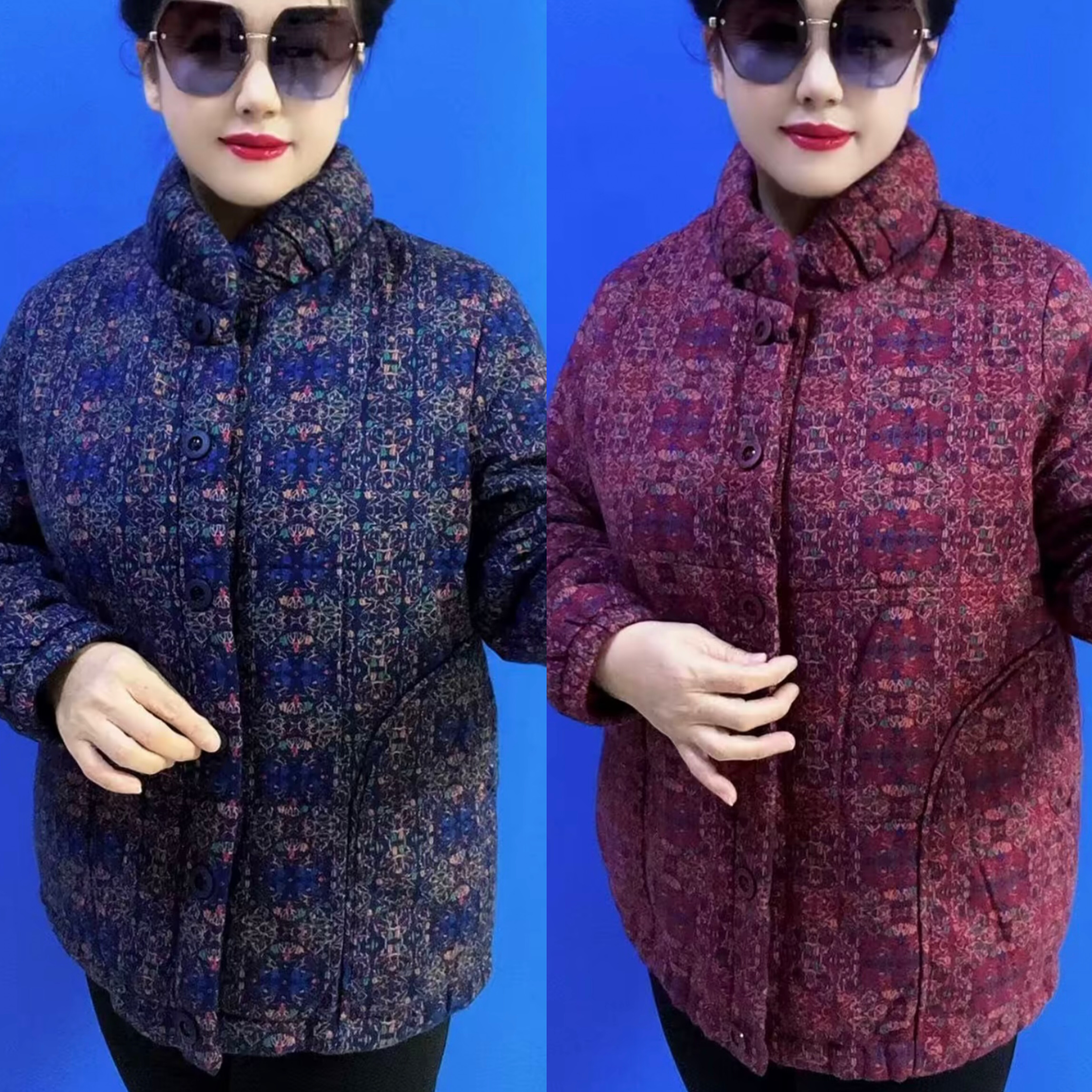 秋冬新款女士加棉保暖外套中老年妈妈装上衣洋气立领休闲时尚棉袄,女装/女士精品,中老年女装,淘宝优惠券,粉丝福利购,淘宝优惠卷