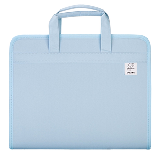 得力风琴包文件夹13格布质试卷收纳袋大容量A4文件袋资料册手提学生用卷子分类收纳试卷包袋高中生收纳袋神器