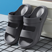 男士 夏季 家用防滑加厚底外穿软底凉拖鞋 eva踩屎感凉鞋 两穿沙滩鞋