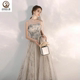 森系晚礼服2024新款 气质主持人艺考裙宴会高端轻奢 轻婚纱抹胸夏季