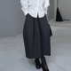 高级黑色复古花苞半身裙女今年秋冬流行新款 肌理感中长裙 高腰时尚