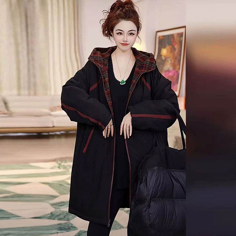 羽绒棉服外套加厚保暖两面穿棉衣