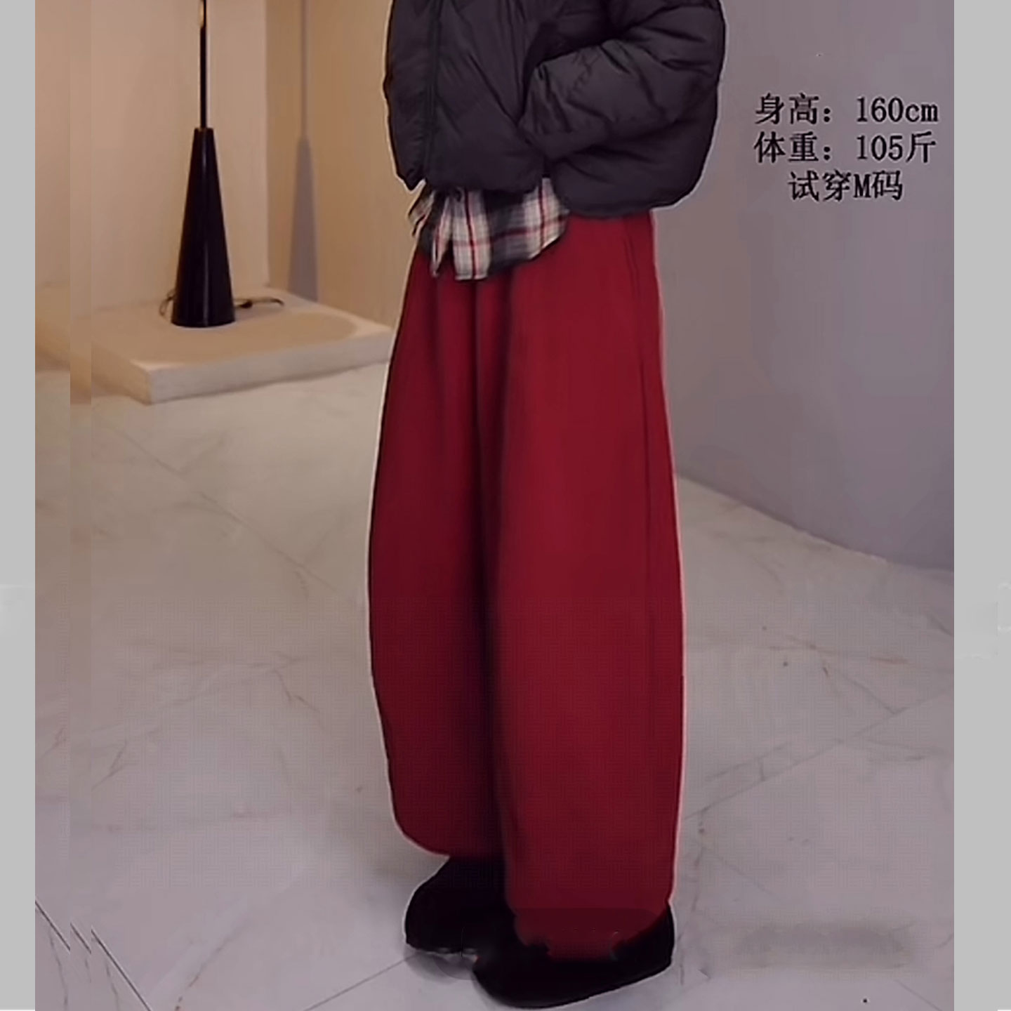 欧货时尚加绒牛仔裤女弯刀九分裤