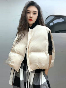 羽绒棉马甲女冬新款 背心坎肩轻薄小个子外套棉袄马夹上衣 外穿韩版