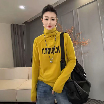 时尚休闲百搭长袖双面绒打底衫