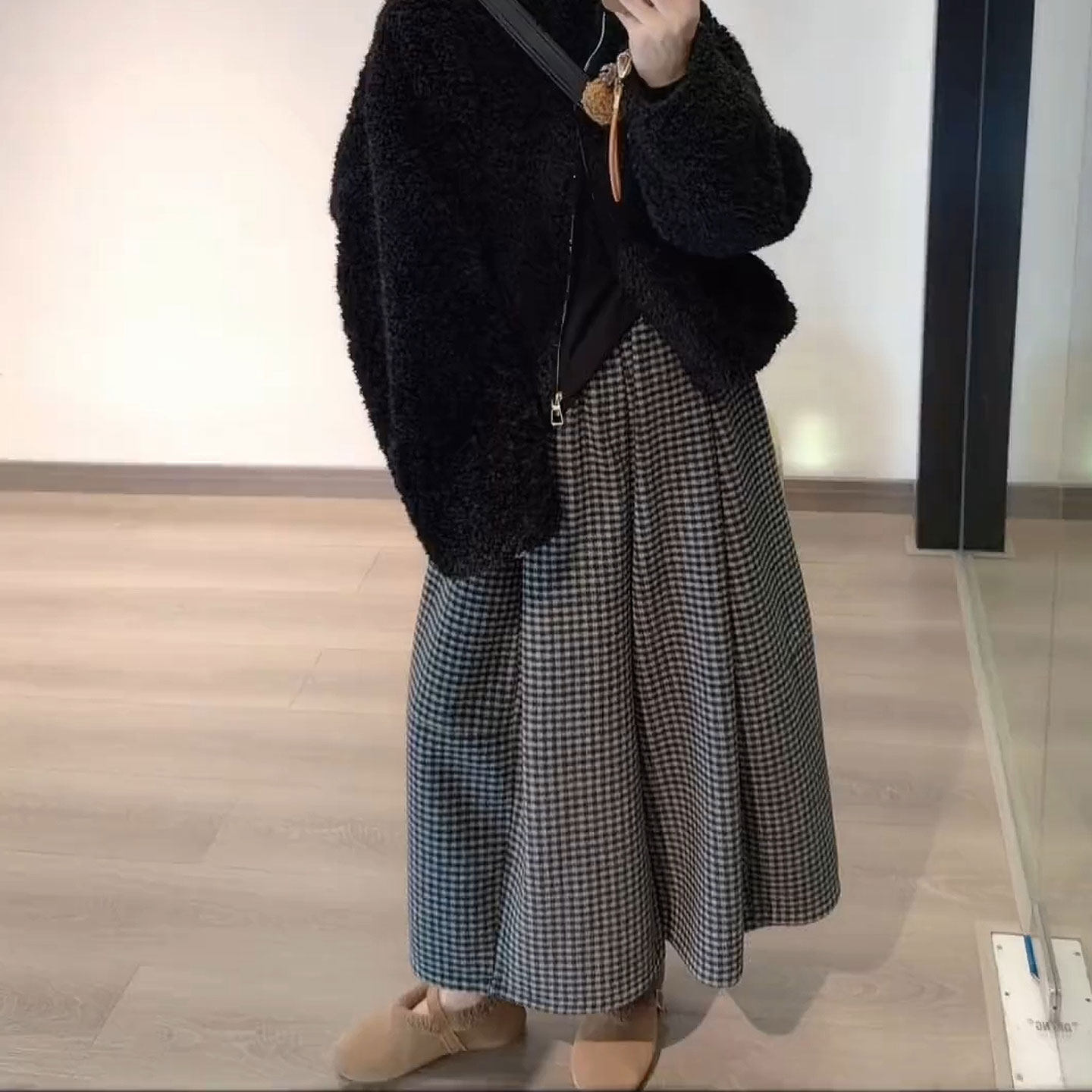 2026新款加厚加绒格子裤女秋冬宽松休闲阔腿裤毛呢弯刀裤八分裤子,女装/女士精品,休闲裤,淘宝优惠券,粉丝福利购,淘宝优惠卷