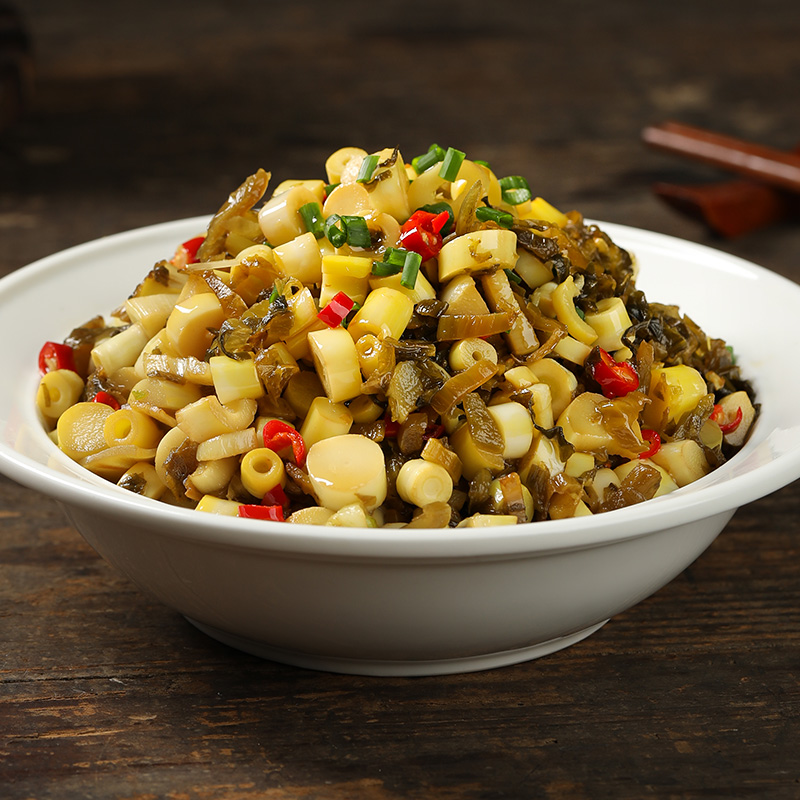 酸菜小笋湖南特产正宗下饭菜无辣外婆菜嫩笋尖半成品菜预制菜咸菜