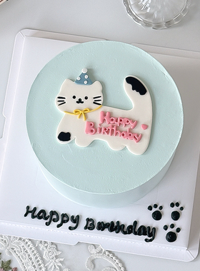 糖堡森林卡通生日帽小猫咪翻糖切模生日蛋糕装饰烘焙模具塑料压模