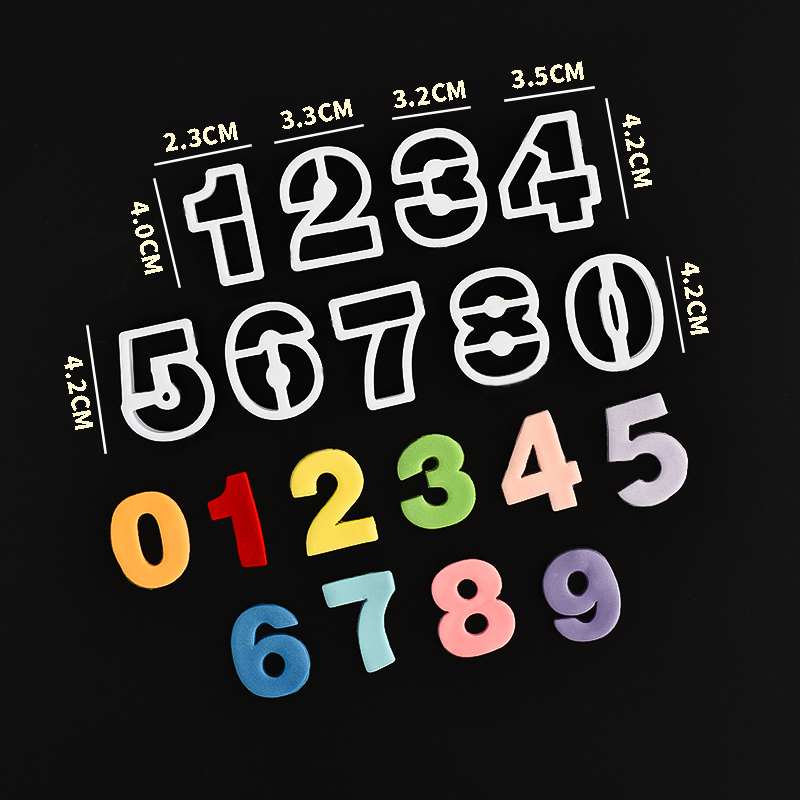 数字0~8翻糖切模蛋糕装饰