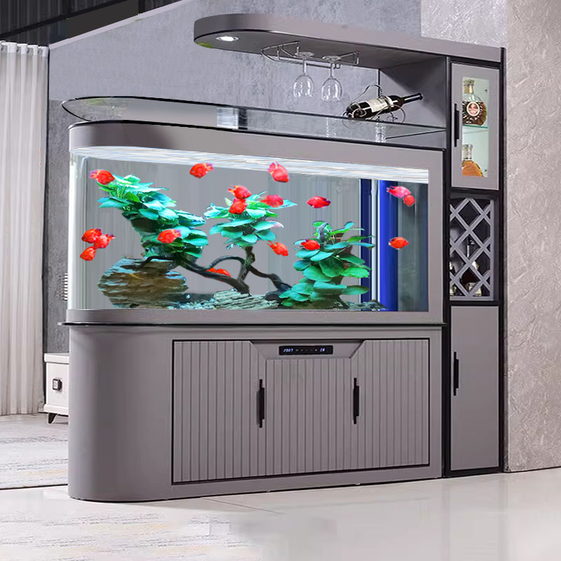 酒柜鱼缸智能显示一键排污