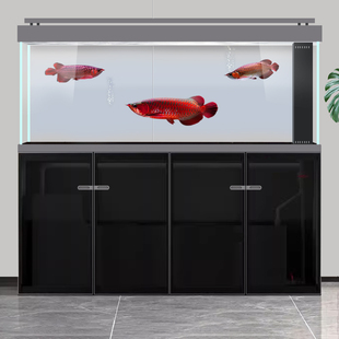 江彩龙鱼缸客厅隔断大型2025新款 家用底滤鱼缸龙鱼专用鱼缸定制