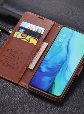 OPPORENOZ手机壳opporeno保护套PCDT10翻盖PCDM10皮套PCAM00全包边外壳软RENO Z硅胶rone潮男士女款opa钢化膜