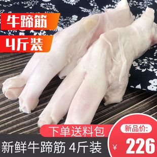 贝航新鲜牛蹄筋4斤冷冻生鲜牛肉牛大筋足筋牛筋2000g炖卤煲汤食材