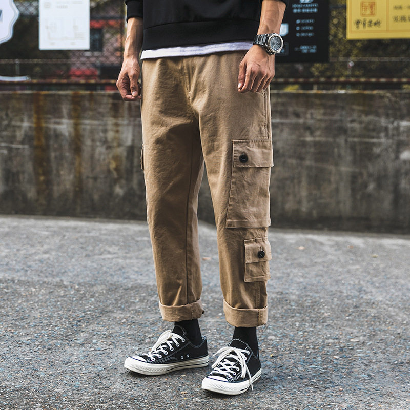 Subcrude原创宽松多口袋工装裤男士纯色直筒休闲裤男秋季新款长裤|ruв категории Мужская одежда, брюки - от Buy2taobao.com для оказания профессиональной услуги покупки агента Taobao