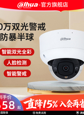 大华400万双光人脸警戒定焦防暴半球DH-IPC-HDBW4443R1-YL-PV-AS