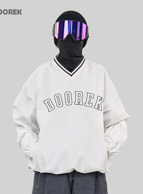 DOOREK2025新款极光V领滑雪服户外机能风男女款夹棉防风保暖卫衣